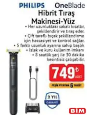 PHİLİPS ONEBLADE HİBRİT TIRAŞ MAKİNESİ-YÜZ